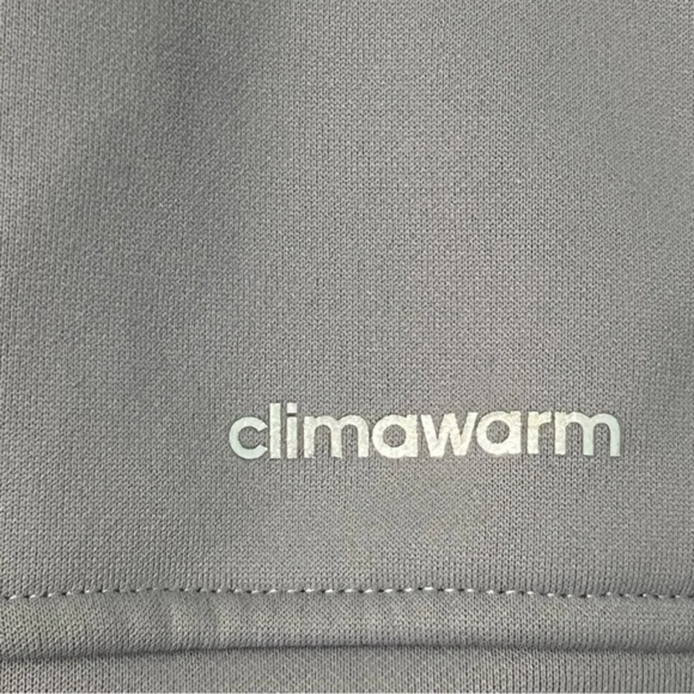 Adidas‎ climawarm zip up hoodie sweater gray neon green size Large